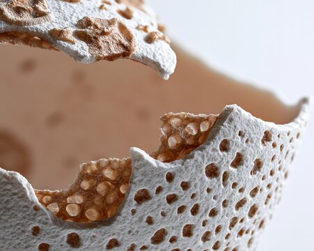 Microscopic View of Eggshell Structure