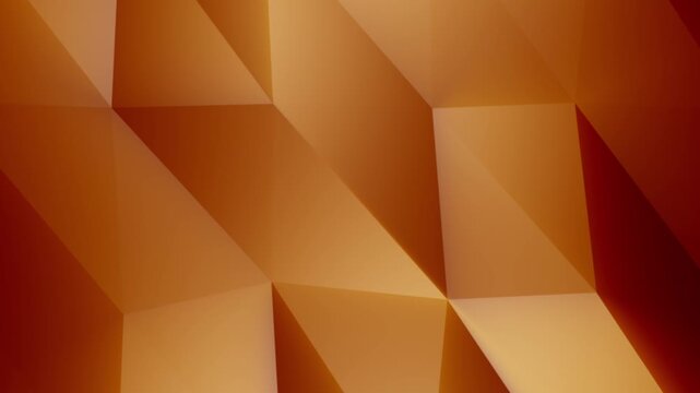 Warm orange low-poly geometric background with angular polygon shapes
