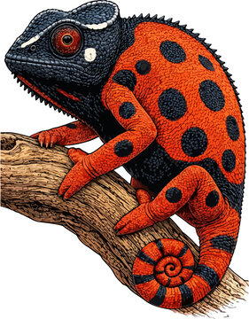 Furcifer pardalis illustration art