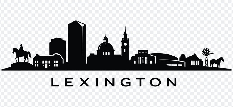 Lexington kentucky city skyline silhouette vector illustration