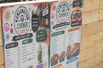 Obraz premium signs at Kensington Corner Cafe, Toronto