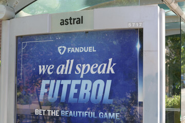 Obraz premium OOH Astral Media transit shelter poster advertisement for Fanduel 