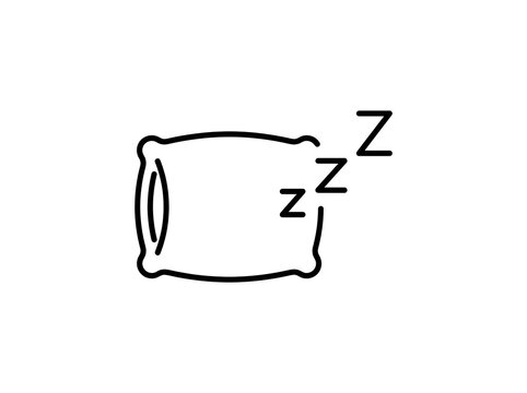 Minimalist sleeping zzz icon with letter z