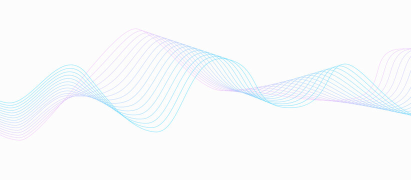 Wave-like spiral. Curved path of dots and lines. Vector image.