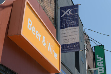Obraz premium business signs and a projecting banner outside XC Art Restoration Inc located at 270 Dupont St, Toronto