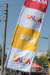 Obraz premium banner at Salsa on St Clair, Toronto (morning, 11 July 2026)