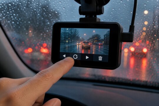 Capturing Rainy Night Drive Through Dashboard Cam