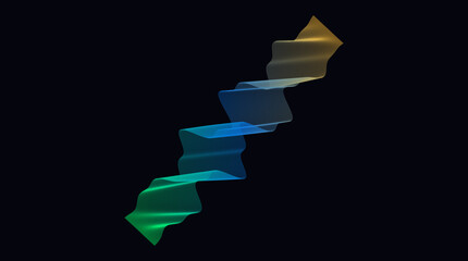 Obraz premium Minimalist Elegant Wavy Concept 38 Transparent PNG