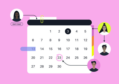 Time management scheme, optimization of a planning process, organizational activity