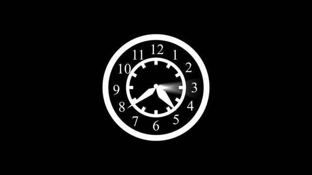 Realistic Analog Clock Animation with Continuous Second Hand Movement