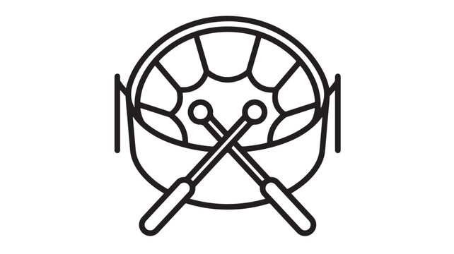 Drum Percussion Icon for Music App UI and Concert Event Marketing