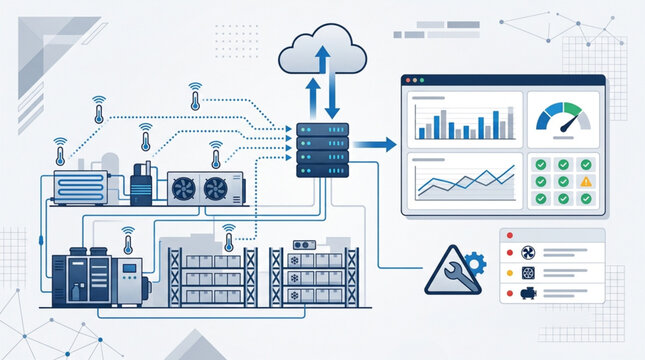 Data Center Infrastructure and Cloud Computing Network Diagram.
