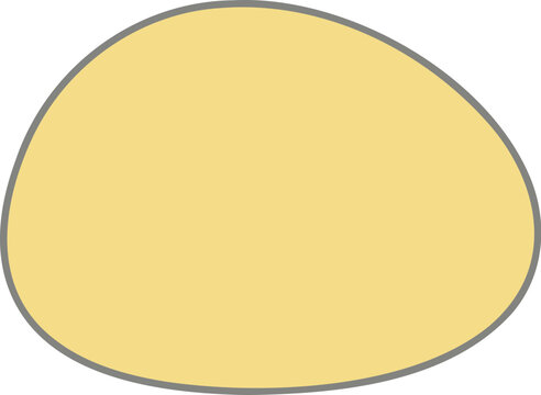 Yellow stone on white background. Isolated yellow object