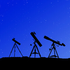 Observando las estrellas con telescopios © Franpm