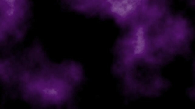 Abstract purple smoke fog motion background loop with realistic violet mist clouds, atmospheric organic vapor textures, and seamless eerie distortion overlay.