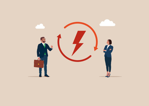 Savings, Collecting Money in Account, Open Bank Deposit. Conversation about money, finances. Think about  dollar money. Versus concept. Beggar symbol. Modern vector illustration in flat style