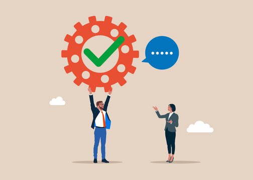 Business people responsibility. Operational efficiency. Modern vector illustration in flat style