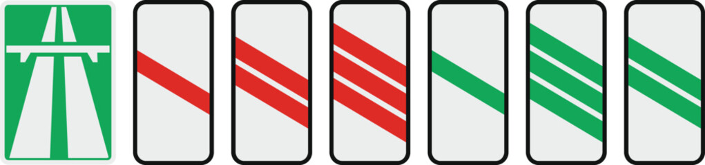 Road traffic signage with diagonal stripes © MDBAKUL