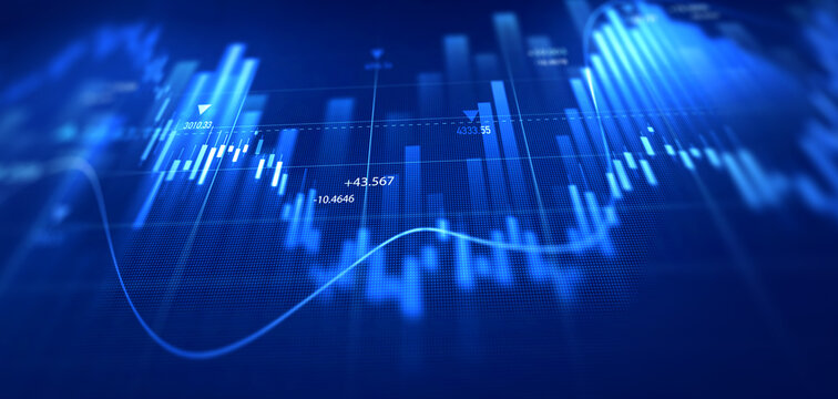 Stock market investment trading graph growth.Investment finance chart,stock market business and exchange financial growth graph.	
