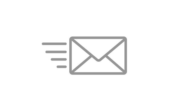 Mail envelope icon animation video.