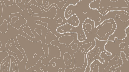 black lines on white background. Wood texture imitation. Terrain topographic map. Black and white landscape geographic pattern. © Mst