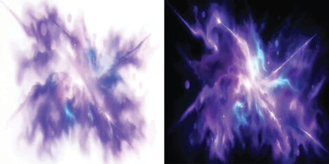 Abstract cosmic nebula cloud with glowing light burst abstract particles background radiance colorful ethereal explosion © jr graphics