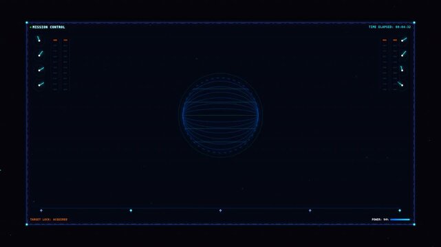 Dynamic Motion of Digital Data Visualization with Futuristic Tech Elements for Modern Presentations.