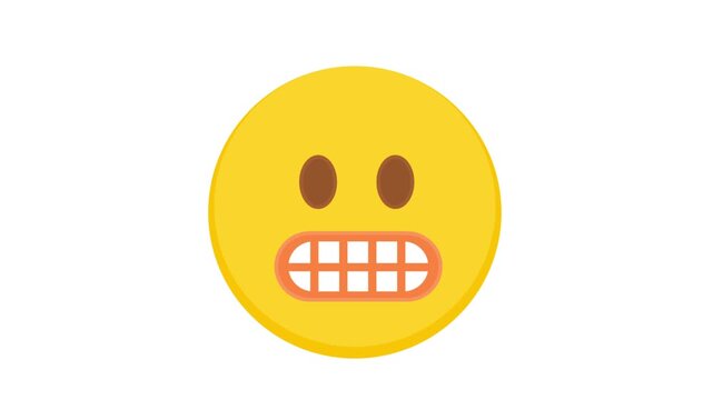 Grimacing Face Animated Expression Loop