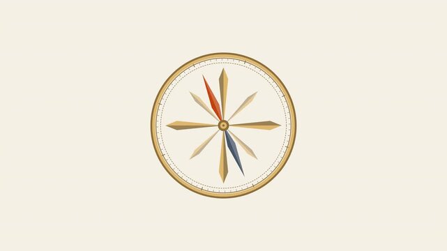 Colorful motion compass in a minimalistic design for time management and productivity.