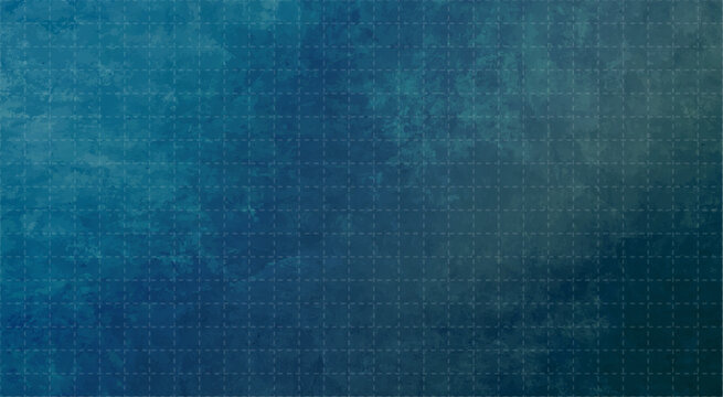 Blue grunge blueprint background vector dark teal texture geometric dashed grid pattern abstract