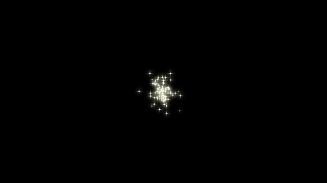 glitter sparkle shine stars trail burst, white twinkling particles animation. luxury white sparkles stars with bokeh light effects, glitter  on black screen background.4k animison