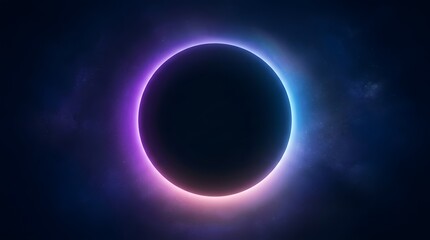 Obraz premium Dramatic solar eclipse with corona flare cosmic space event