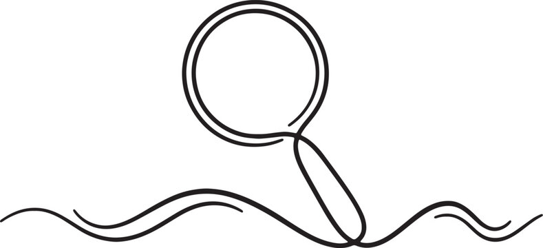 Black line of a key with a ribbon loop