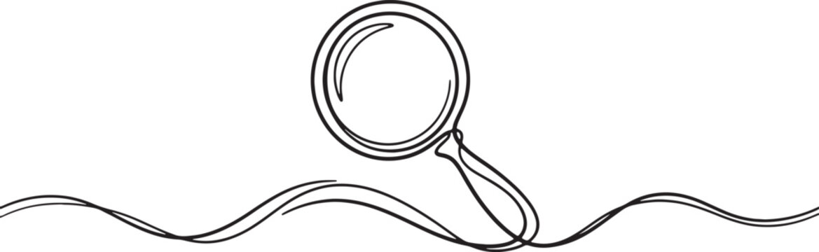 Black line of tangled rope or cord loop