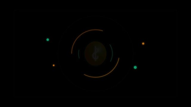 Glowing Gold Dollar Coin Icon Animation Motion Graphics 4k video