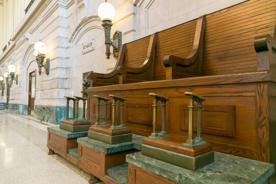 Train Station Shoe Shine Bench