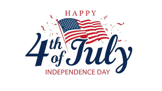 Happy 4th of july independence day greeting card design