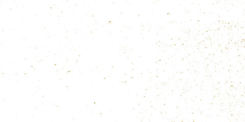 Fototapeta premium Abstract gold dust speckles and glitter confetti scattered across a transparent background with fine grain texture and luxurious distressed overlay vector illustration.