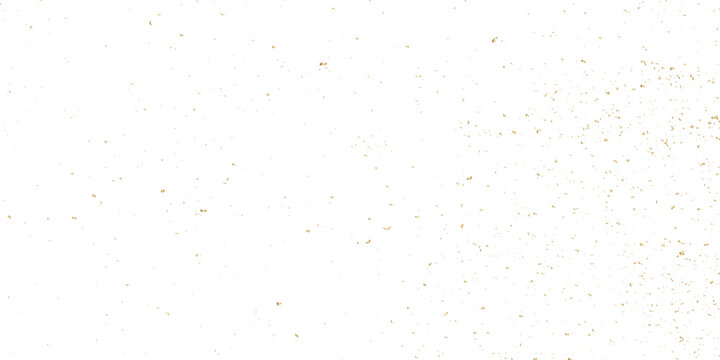 Abstract gold dust speckles and glitter confetti scattered across a transparent background with fine grain texture and luxurious distressed overlay vector illustration.