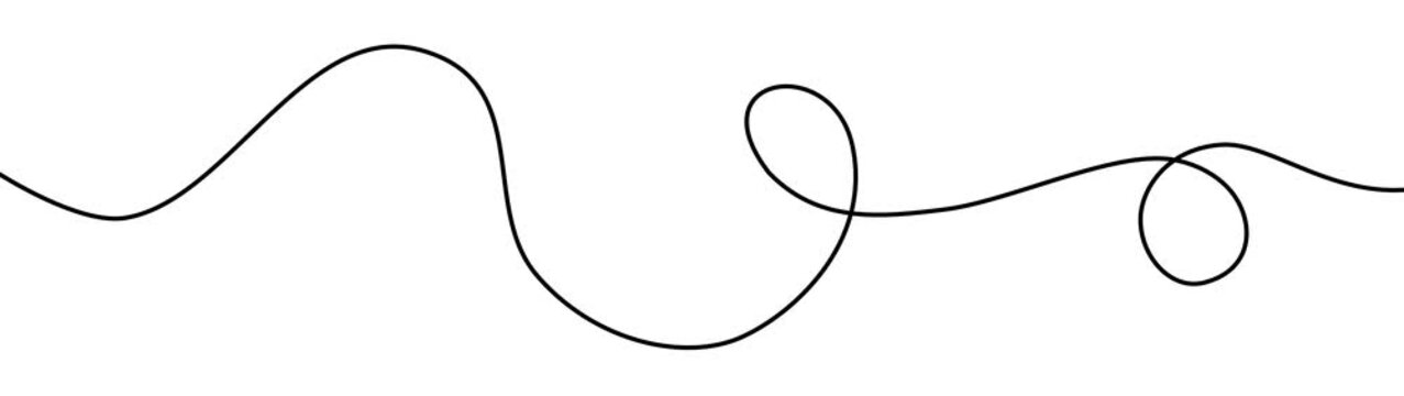 Black continuous wavy line. Motion graphics of wave line concept
