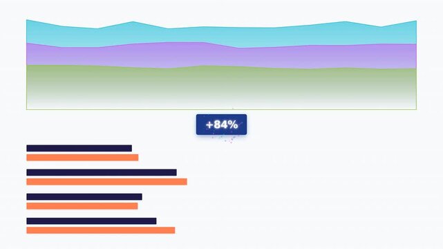 Colorful Motion Graphs Showing Data Trends and Variations in a Dynamic Visual Presentation.