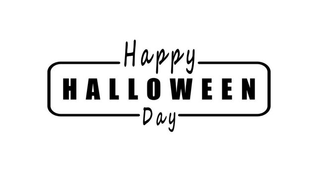 Happy Halloween Day Black and White greeting card