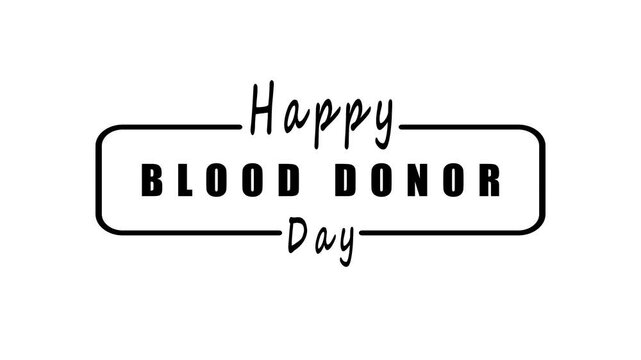 Happy Donor Day black text on white background donation celebration donor appreciation
