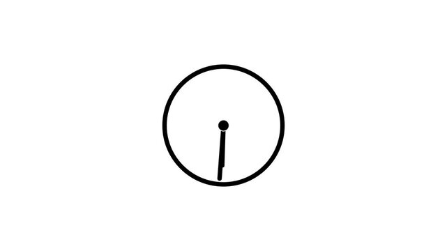 Simple black clock on white background