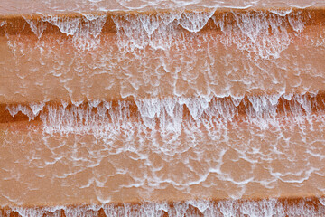 Water cascades down terracotta steps in slow motion © schankz