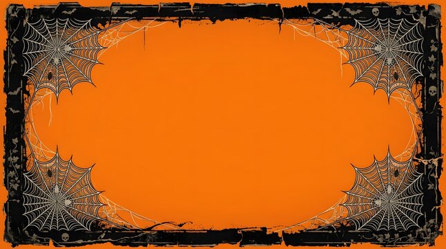Spooky halloween background with spiderwebs and bats perfect for party invitations social media graphics and fall designs