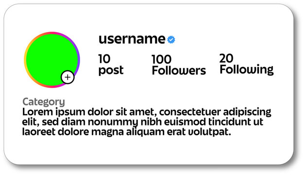 Plantilla para perfil de instagram