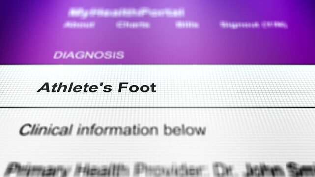 Generic Health Portal with Foot Health Problem Diagnosis - Athlete's Foot