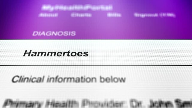 Generic Health Portal with Foot Health Problem Diagnosis - Hammertoes