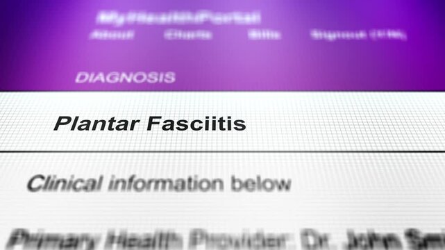 Generic Health Portal with Foot Health Problem Diagnosis - Plantar Fasciitis